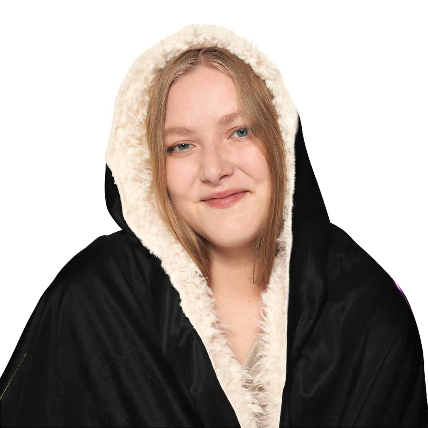 Anxiously Ever After Logo Snuggle Blanket with Hood | The Wearable Safe Space