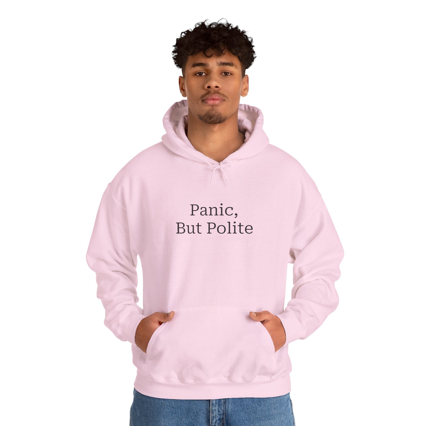"Panic, But Polite" Hoodie | Anxiously Ever After