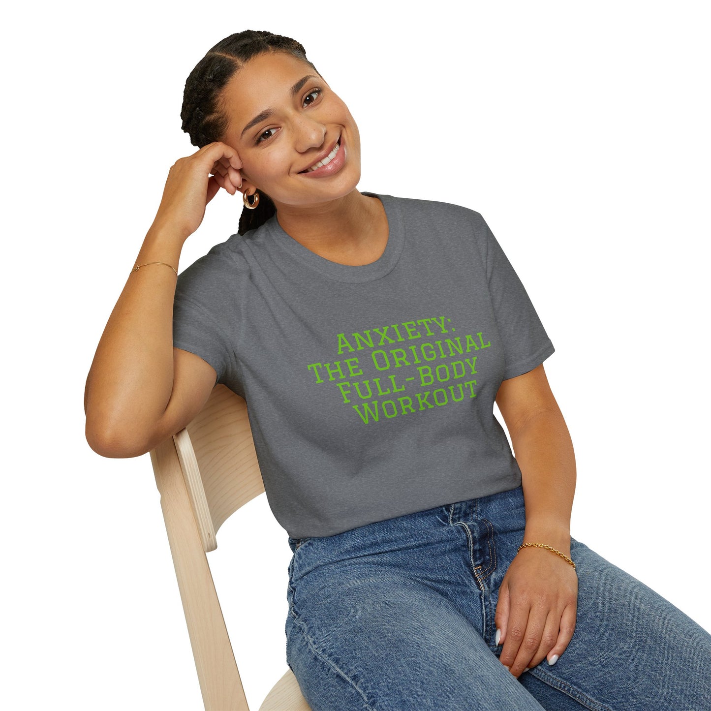 "Anxiety: The Original Full-Body Workout" T-Shirt | Anxiously Ever After