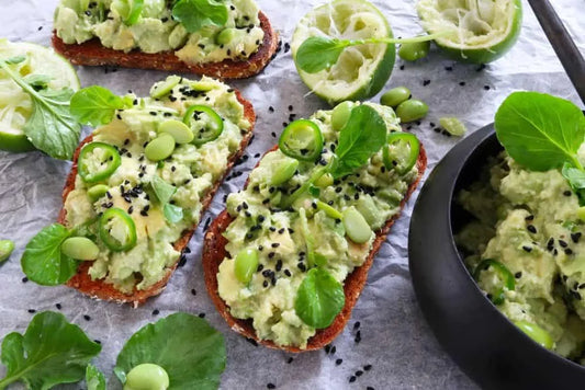 Avocado & Edamame Smash on Rye