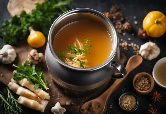 A Mug of Warm Bone Broth or Miso Soup