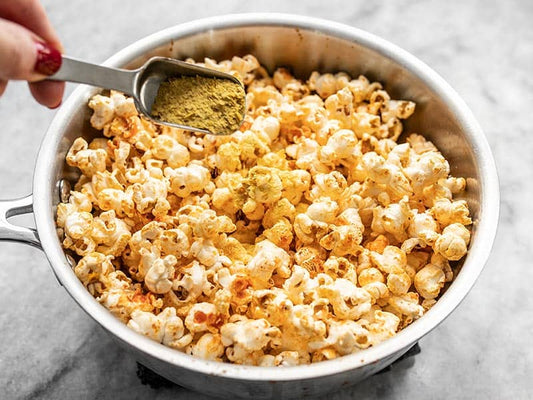 Spiced Popcorn with Nutritional Yeast