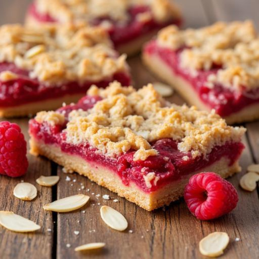 Almond & Raspberry Crumble Bars