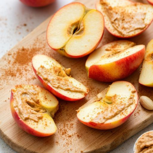Apple Slices with Cinnamon Almond Butter