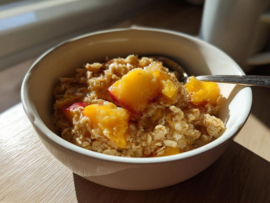Cardamom & Peach Baked Oats