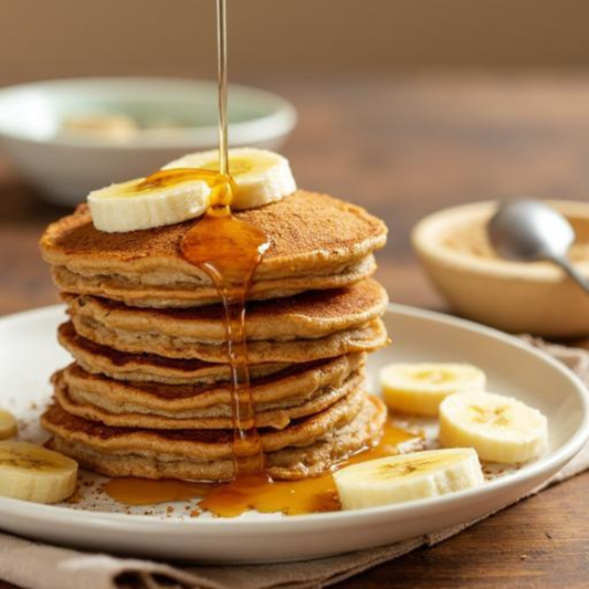 Banana & Walnut Oat Pancakes (Two-Ingredient Style)