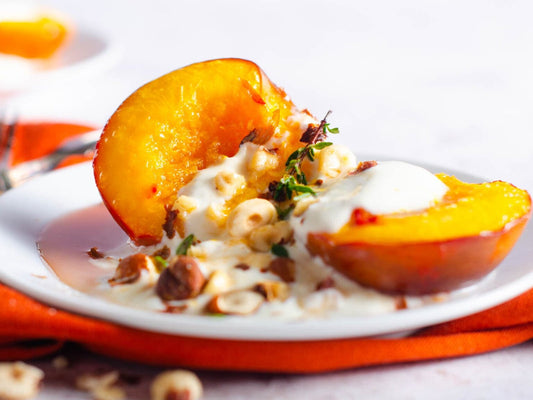Baked Nectarines with Vanilla & Almonds