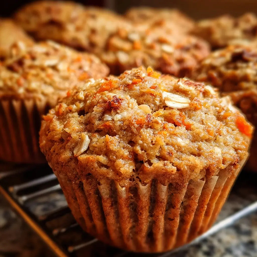Spiced Carrot & Oat Breakfast Muffins