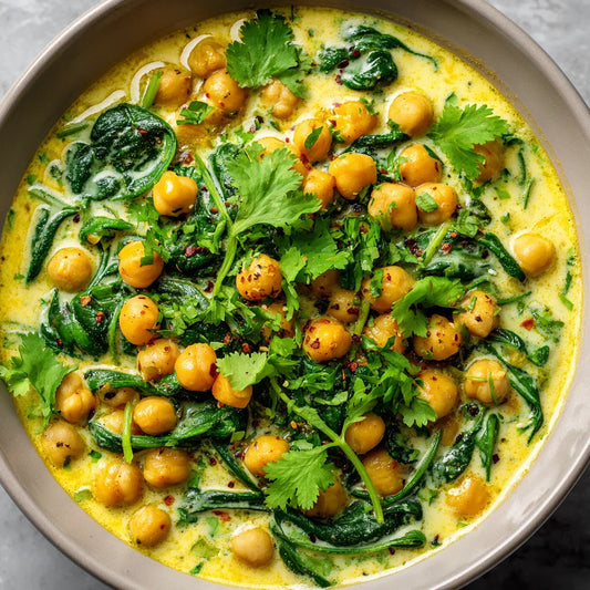 Spinach & Chickpea Coconut Curry