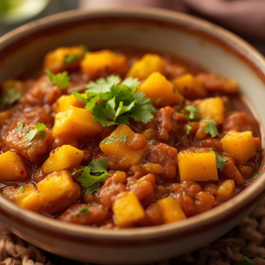 Creamy Butternut Squash & Red Lentil Dahl