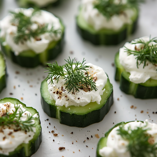 Cucumber & Cream Cheese Bites with Dill