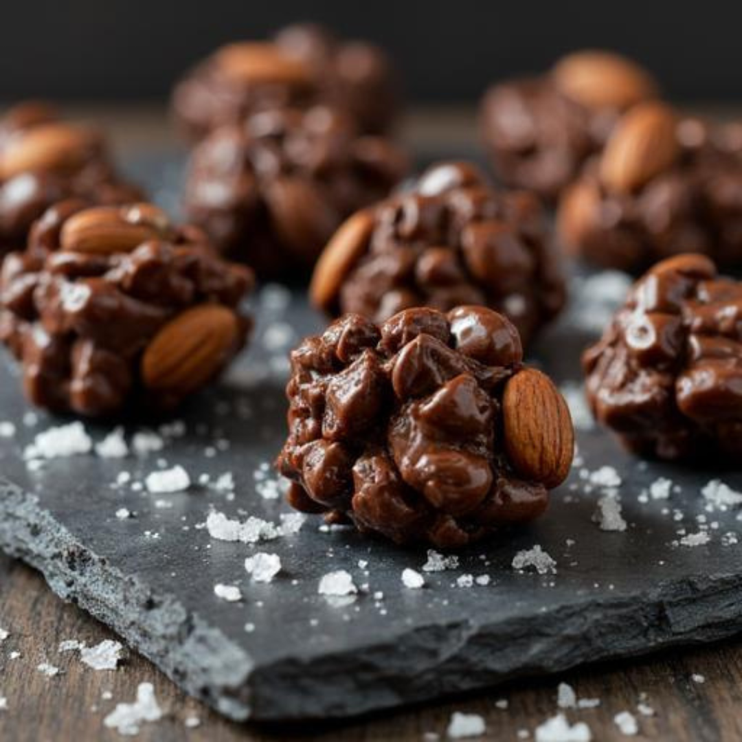 Dark Chocolate & Sea Salt Almond Clusters