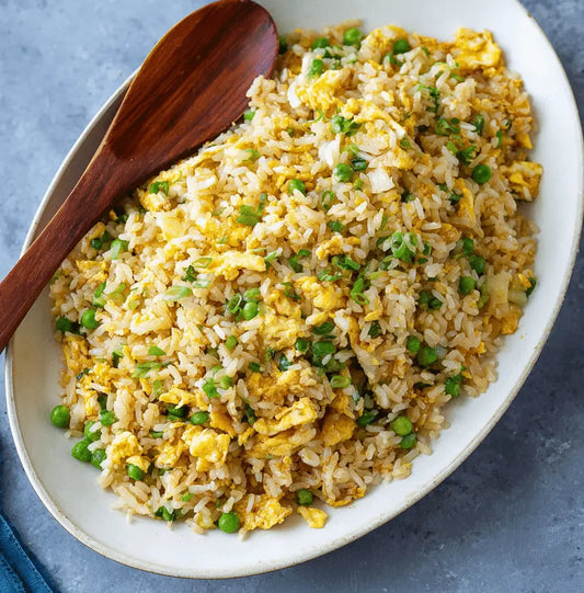 Egg Fried Rice with Frozen Peas