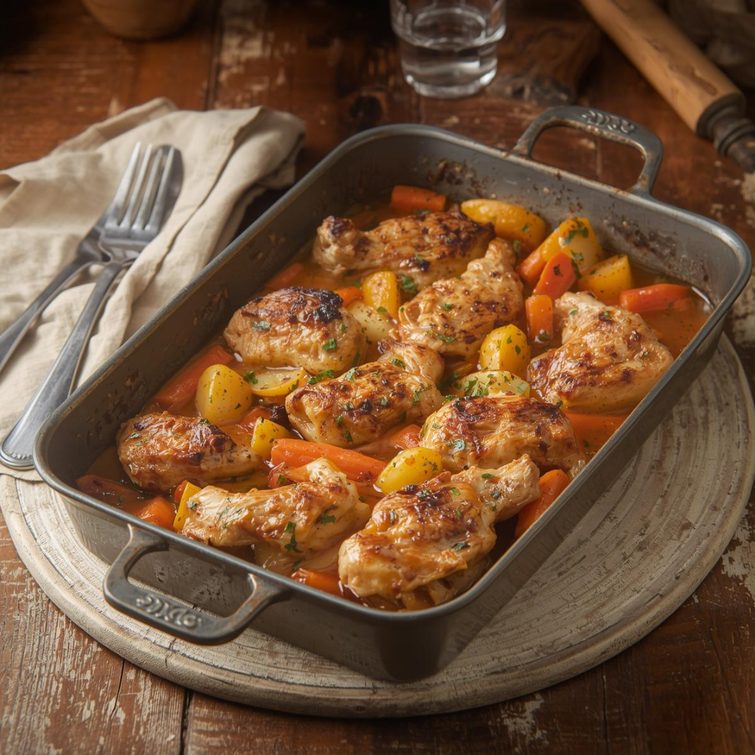 Gentle Chicken & Root Veg Traybake