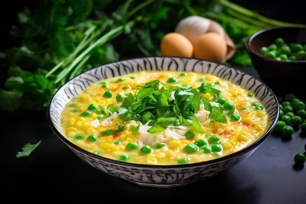Gentle Egg Drop Soup with Peas