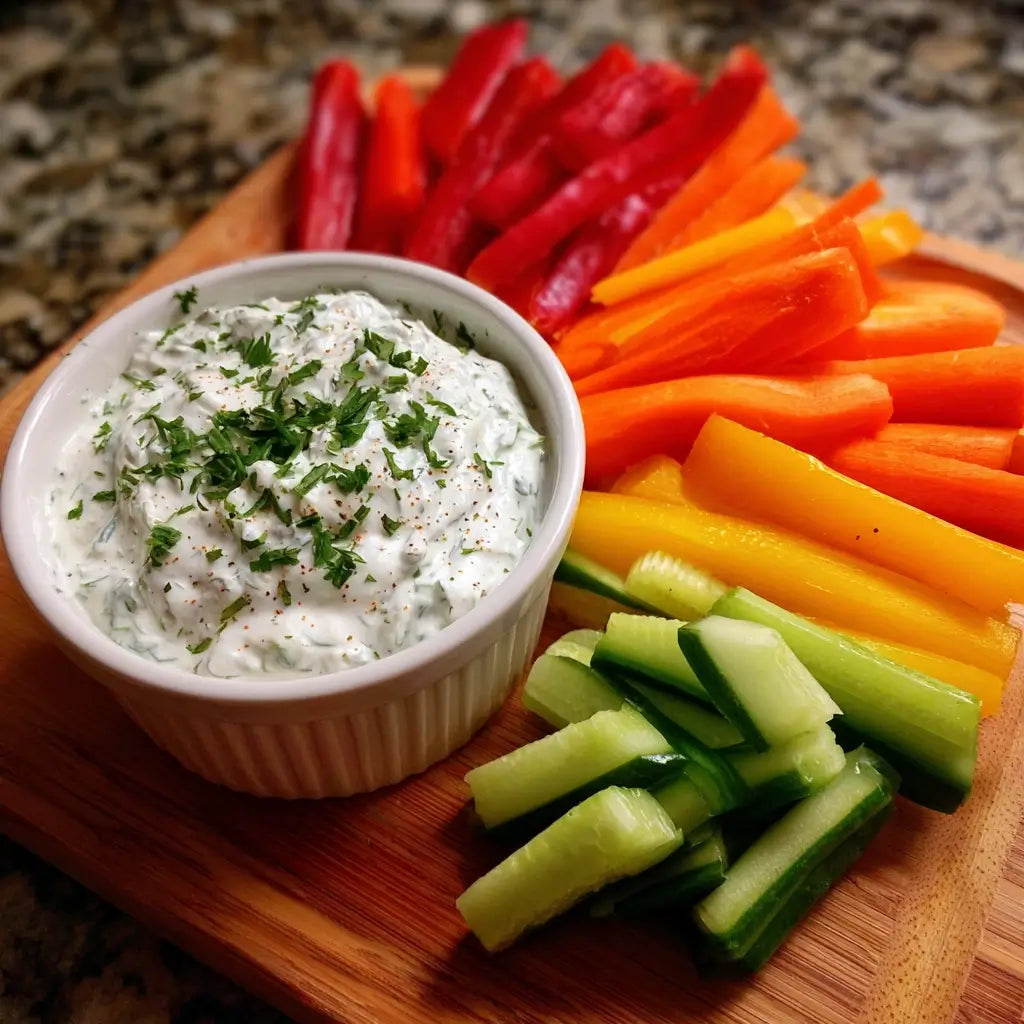 Gut-Loving Kefir & Herb Dip with Crudités