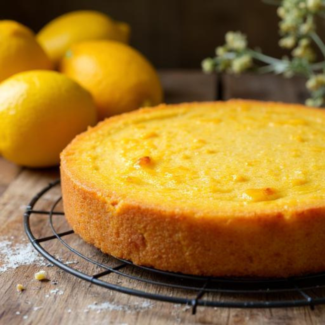 Lemon & Olive Oil Polenta Cake