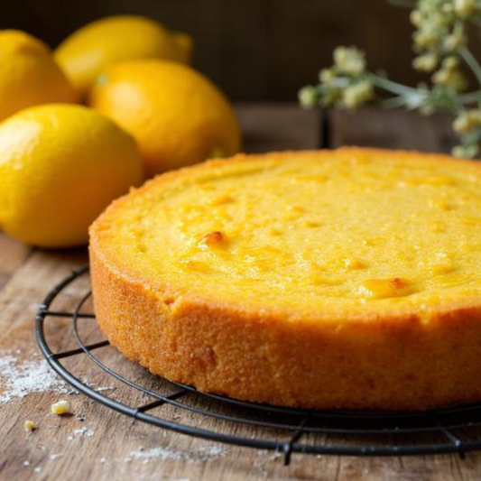 Lemon & Olive Oil Polenta Cake