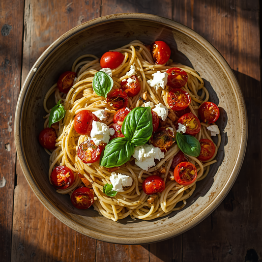 Mozzarella & Roasted Cherry Tomato Pasta Salad