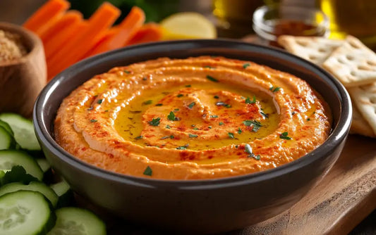 Chickpea & Roasted Red Pepper Hummus with Crudités