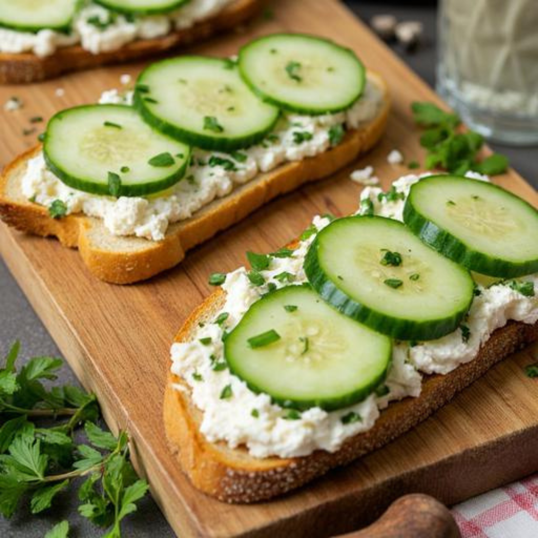 Savoury Cottage Cheese & Cucumber Toast