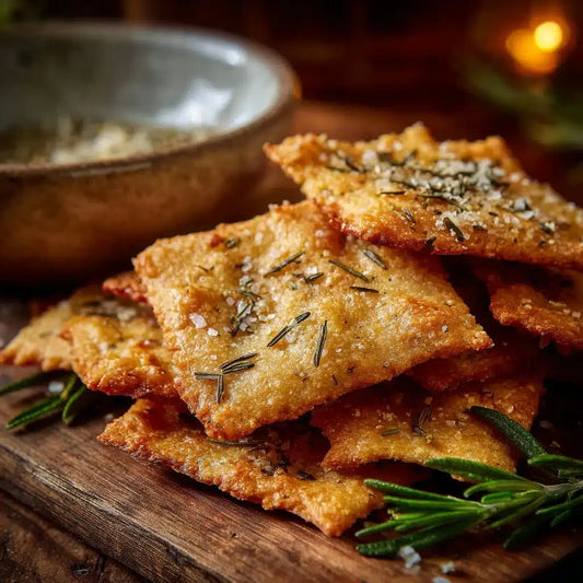 Sea Salt & Rosemary Sourdough Crackers