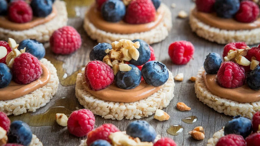 Almond Butter & Berry Rice Cakes