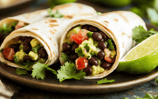 Simple Avocado & Black Bean Wrap