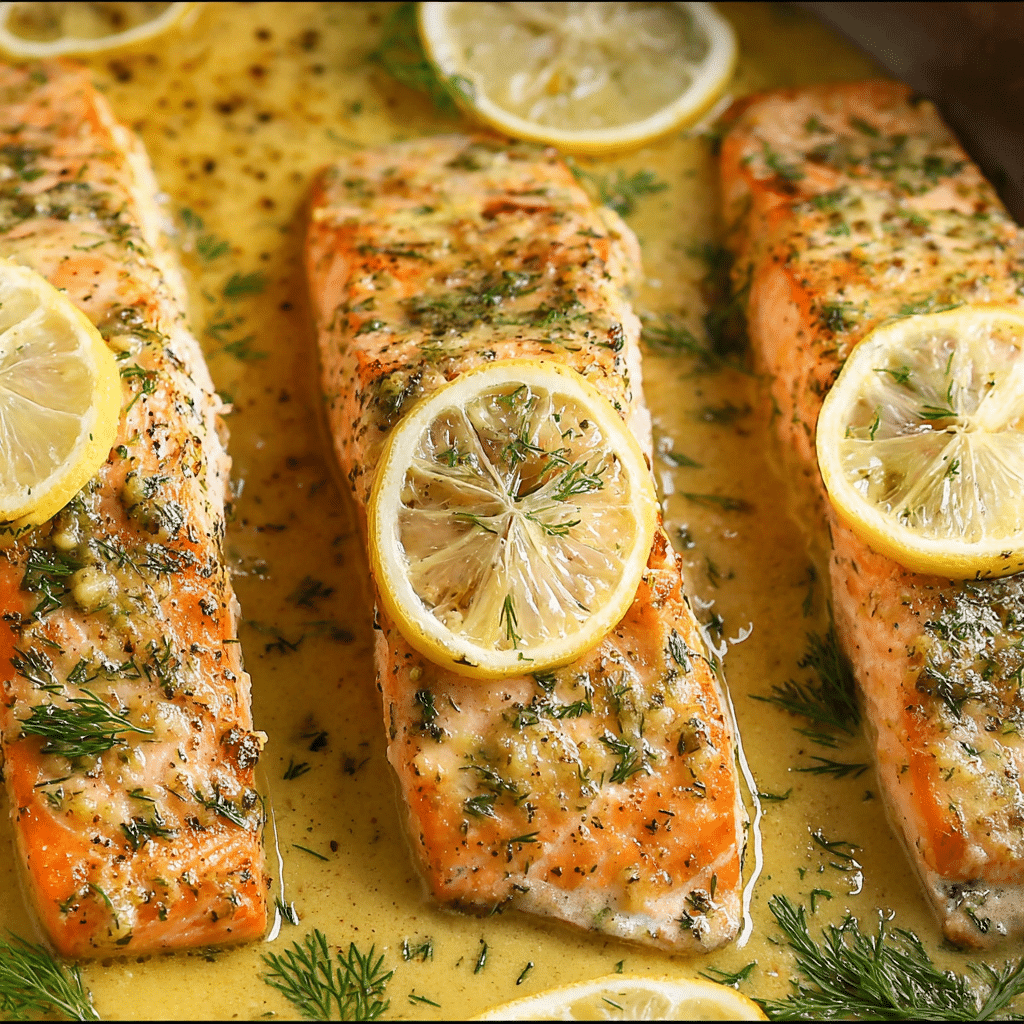 Simple Baked Salmon with Lemon & Dill