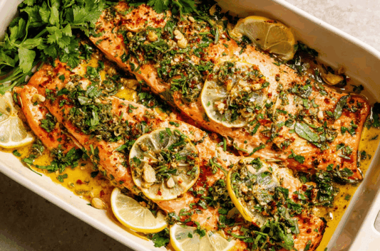 Simple Baked Trout with Lemon & Herbs