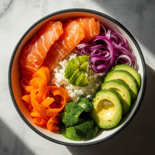 Simple Salmon & Avocado Sushi Bowl