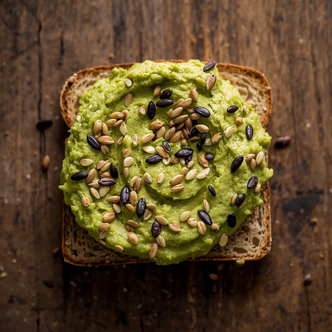 Simple Sourdough with Mashed Avocado & Seeds