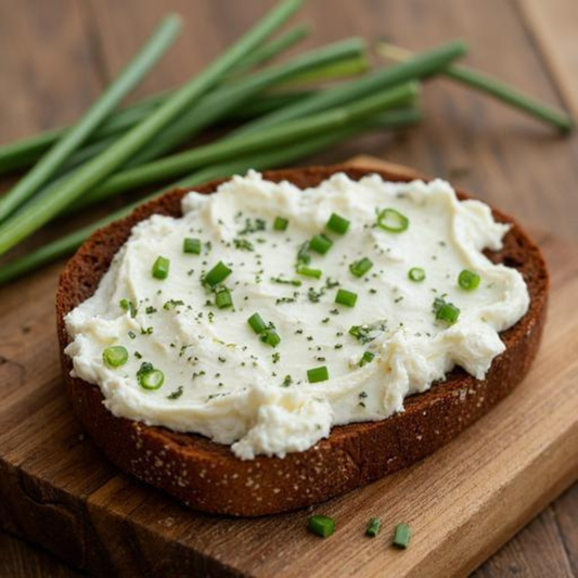 Soft Herb & Chive Cottage Cheese on Rye
