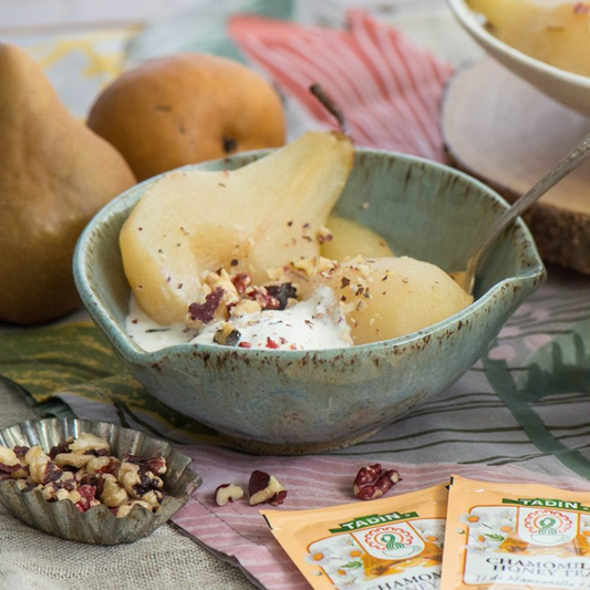 Soothing Chamomile & Honey Poached Pears