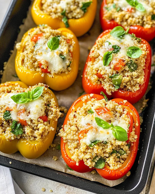 Turkey & Quinoa Stuffed Bell Peppers