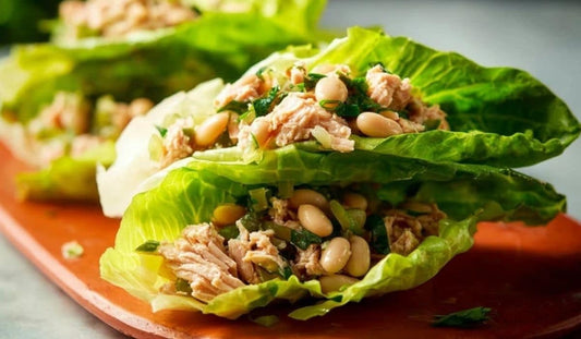 Tuna & Cannellini Bean Lettuce Wraps