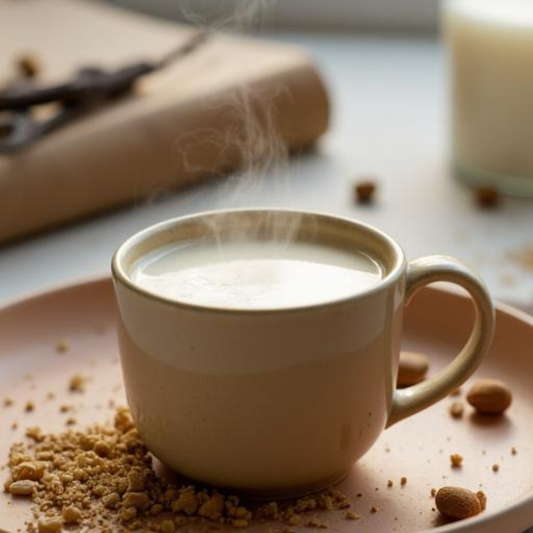 Warm Almond Milk with Cardamom & Honey