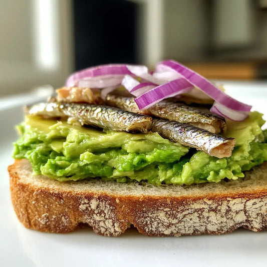 Sardine & Avocado Open Sandwich on Rye