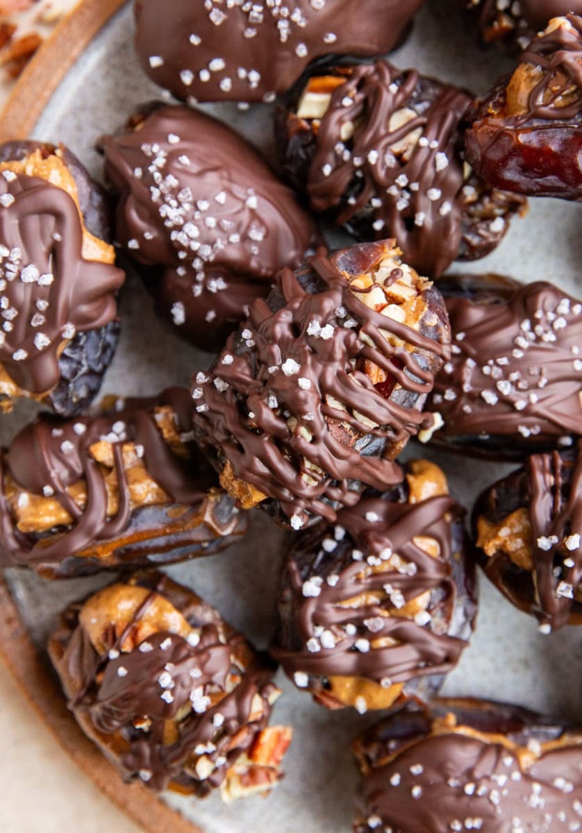 Dark Chocolate & Almond Butter Stuffed Dates