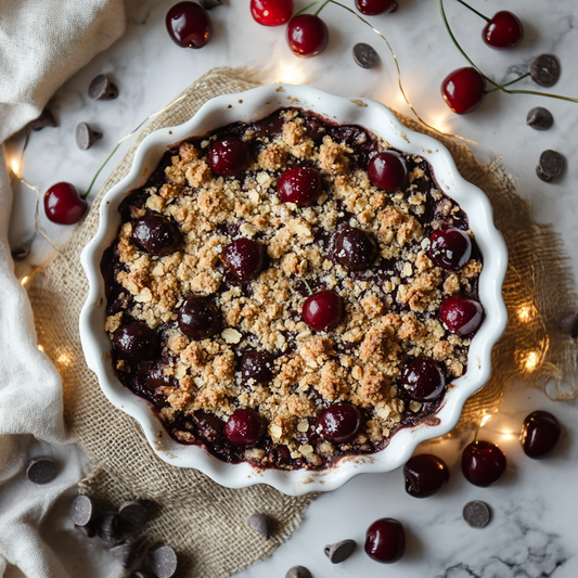 Dark Chocolate & Cherry Oat Crumble