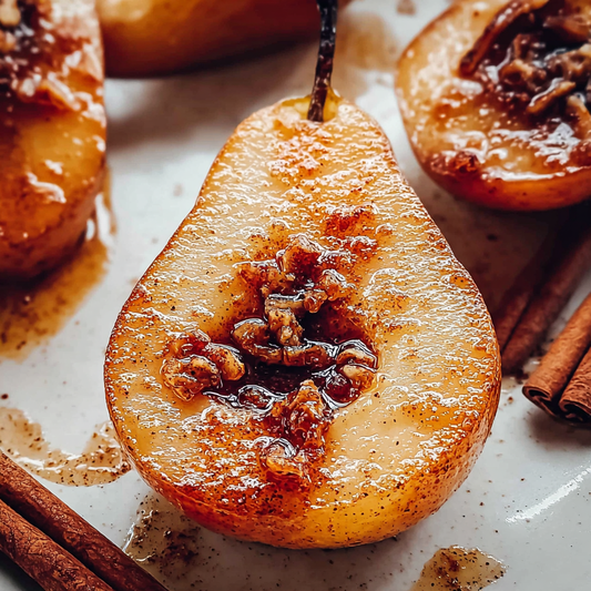 Cinnamon & Maple Roasted Pears
