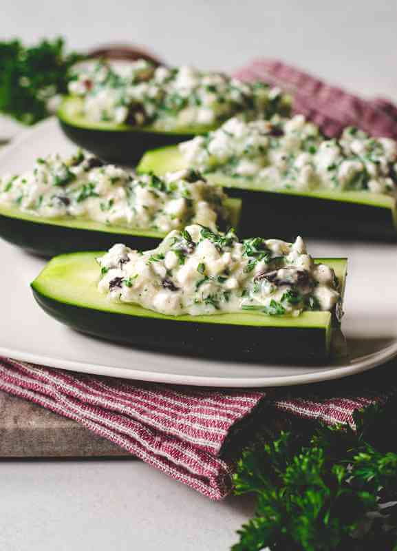 Herby Cottage Cheese & Cucumber Boats