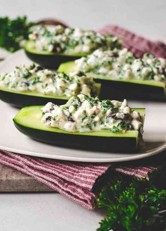 Herby Cottage Cheese & Cucumber Boats