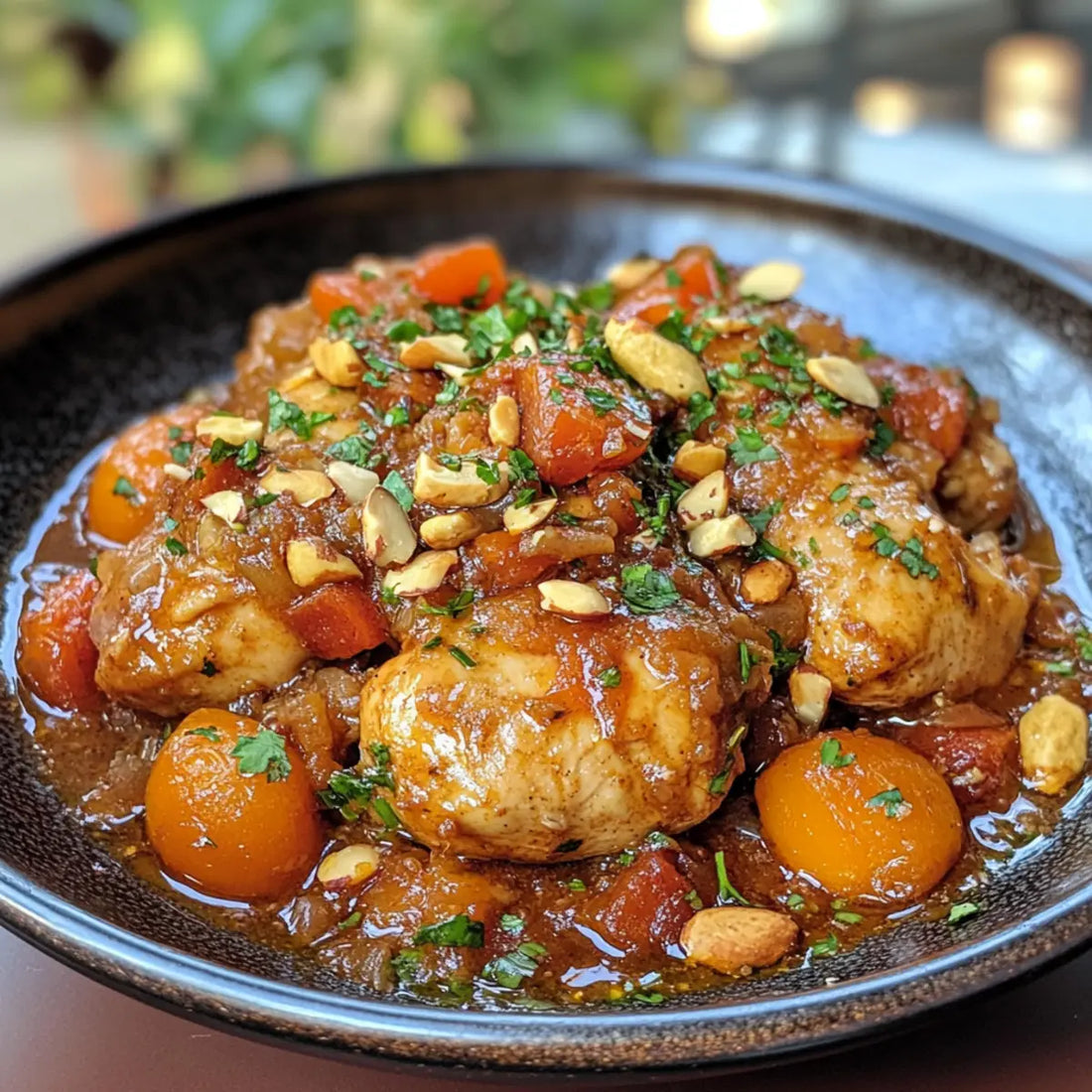 Chicken & Apricot Tagine with Almonds