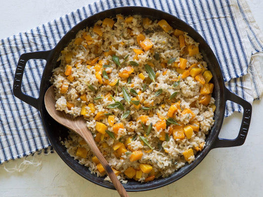 Gentle Baked Risotto with Butternut Squash & Sage