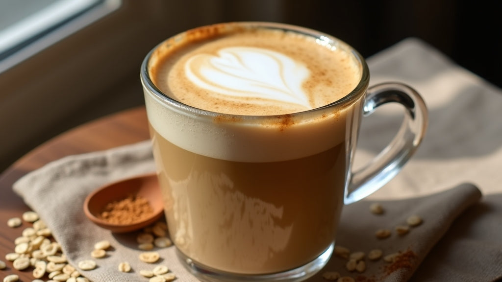 Creamy Vanilla & Cinnamon Oat Milk Latte