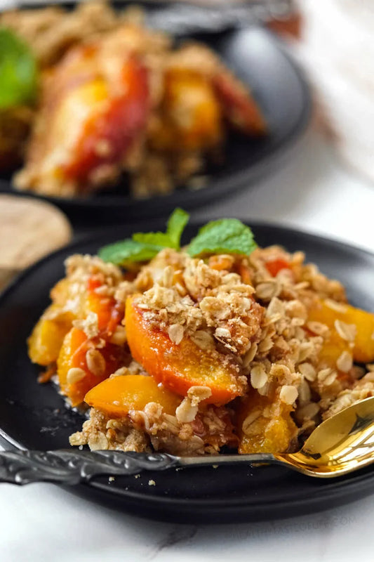 Tinned Peach & Oat Crumble (No-Bake)