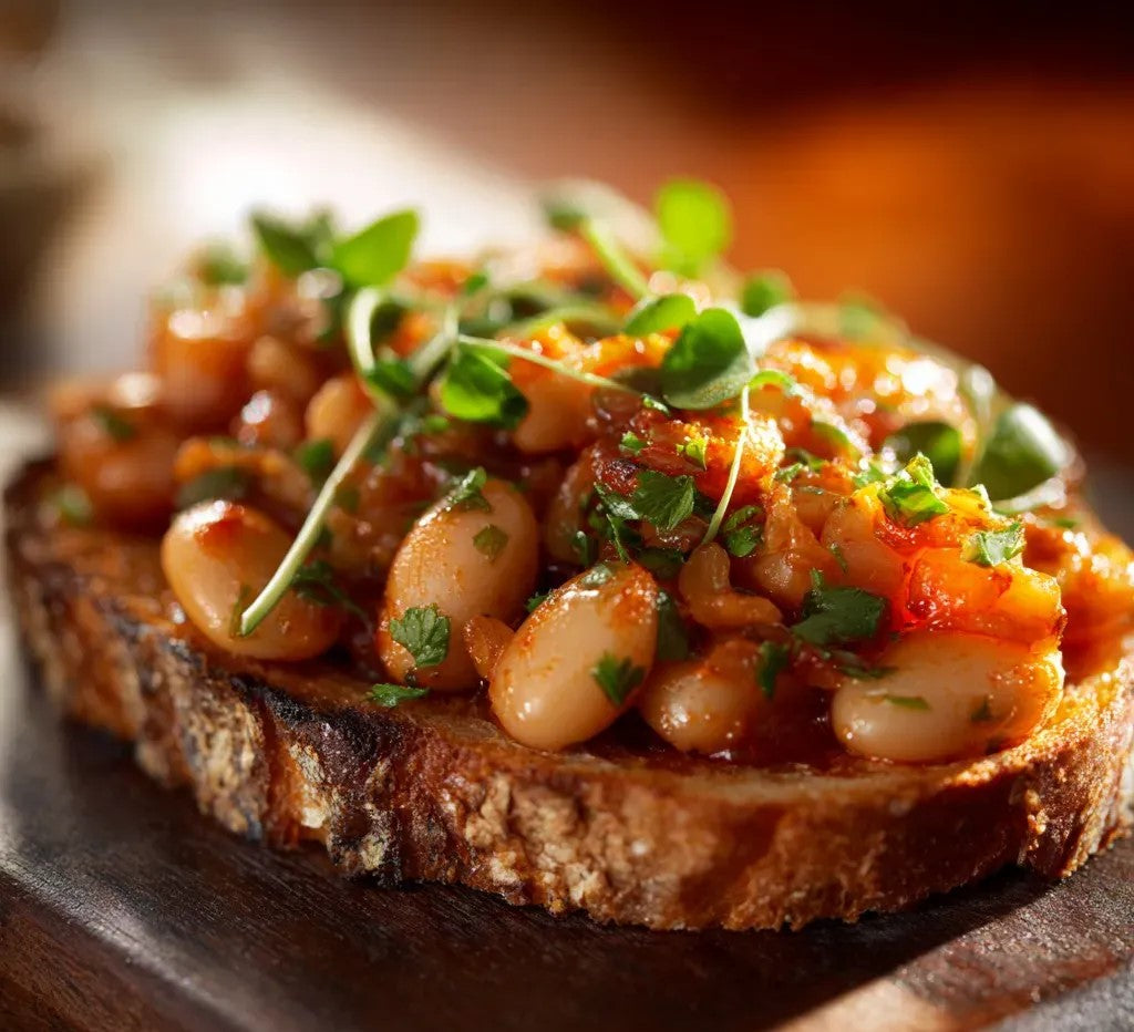 Smoky Paprika Baked Beans on Sourdough