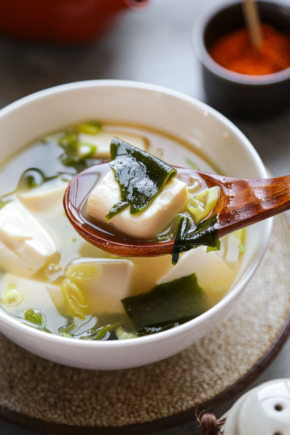 Miso Soup with Silken Tofu & Wakame