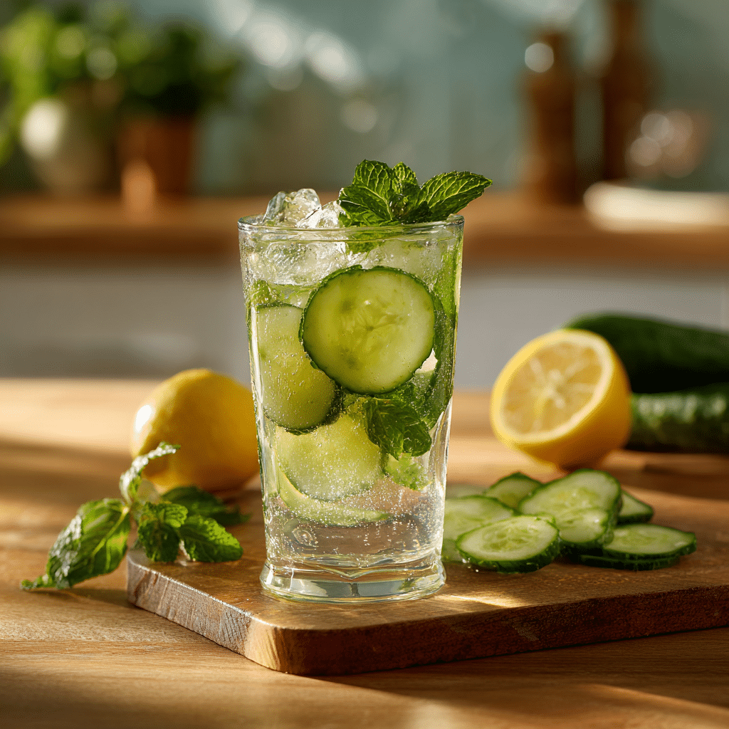 Iced Mint & Cucumber Water